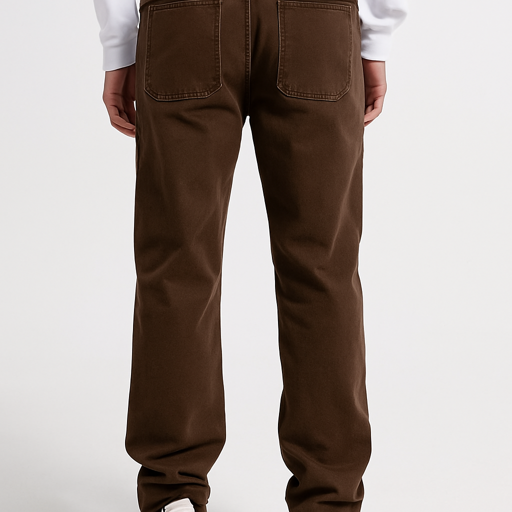 Men’s Brown Utility Straight-Leg Pants