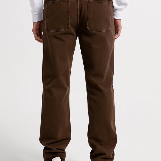 Men’s Brown Utility Straight-Leg Pants