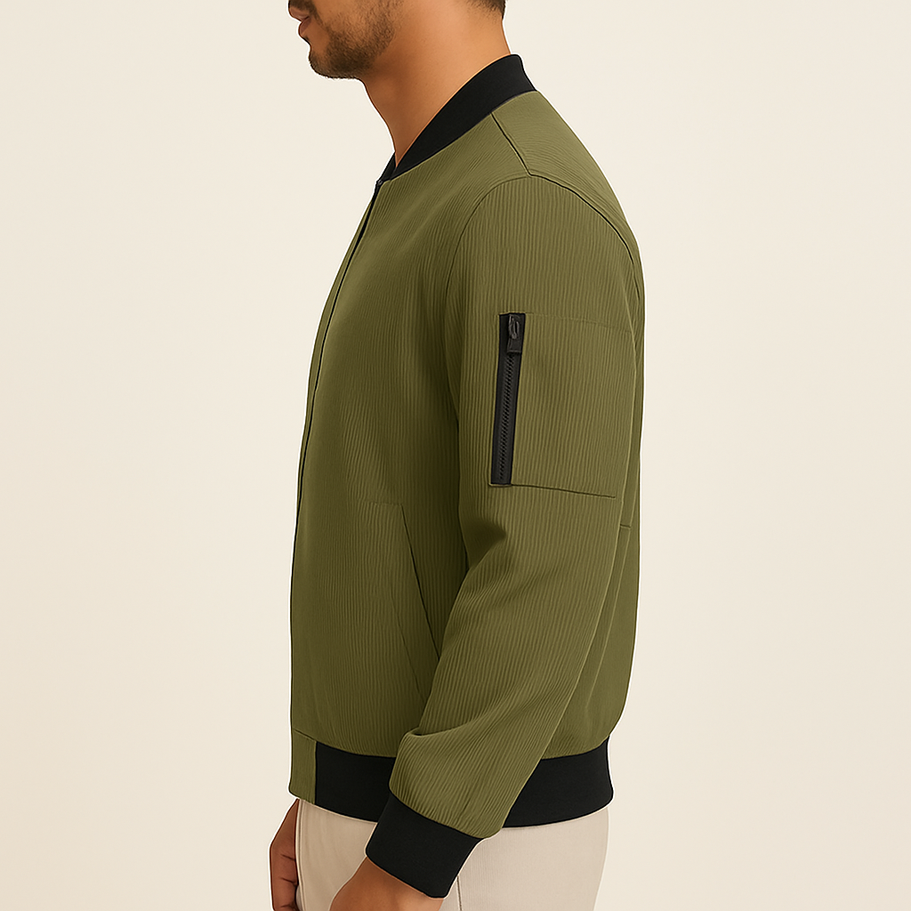 Men’s Olive Green Bomber Jacket